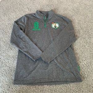 NBA Boston Celtics Boys Gray Quarter Zip Size Large Antoine Walker #8